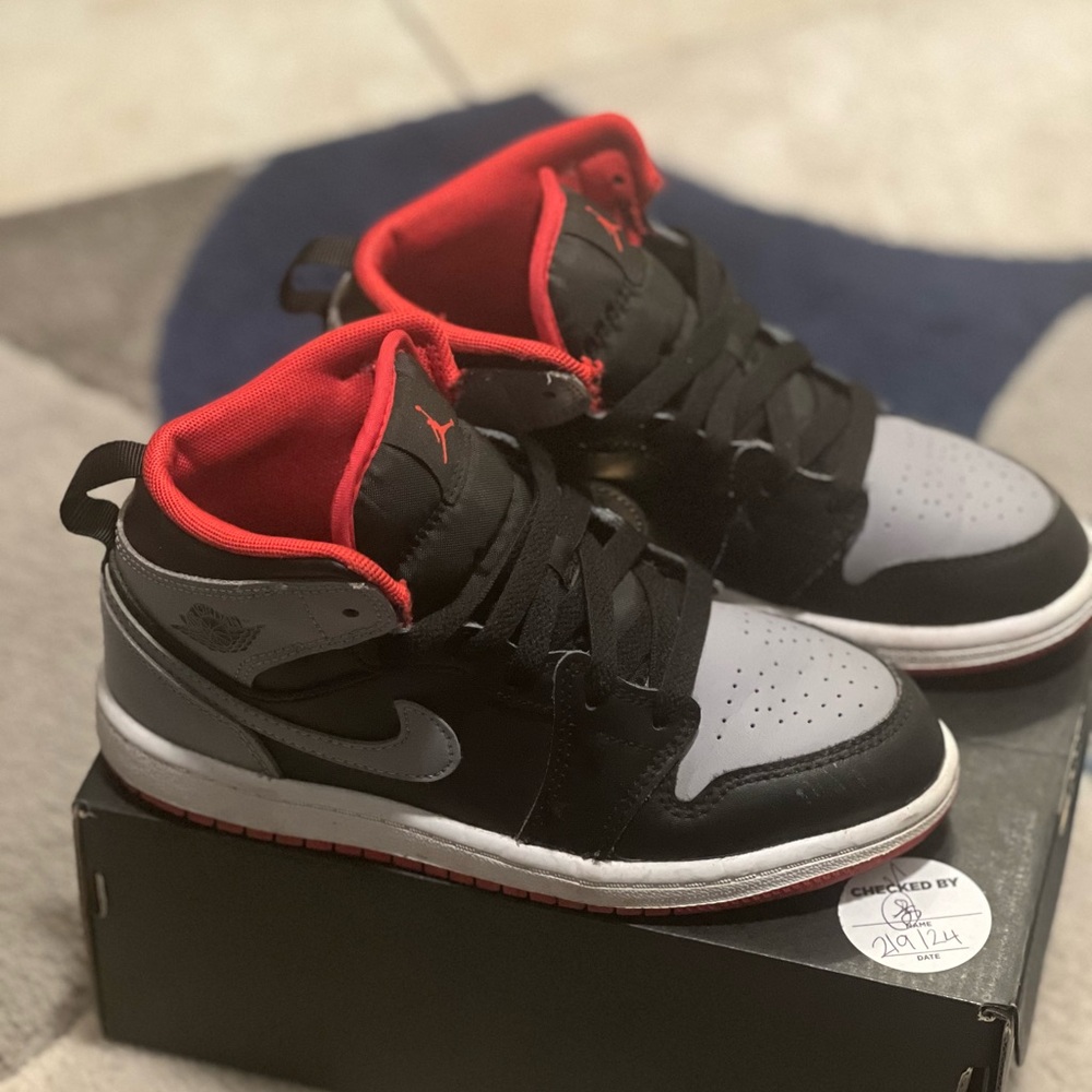 SOLD!!! Jordan Retro 1, Gray, Black, and Red, Size 1
